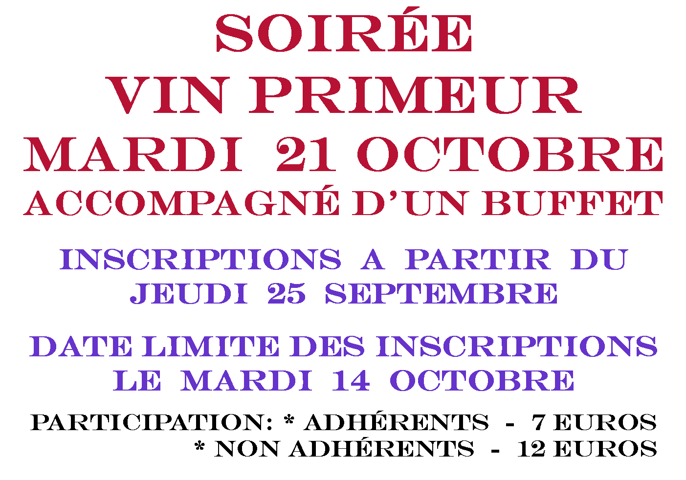 Soirée Vin Primeur